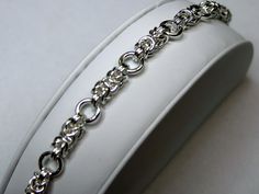 - Argentium Silver 18g Lobster Claw Clasp Soldered 4 in 1 Half Persian Bracelet
