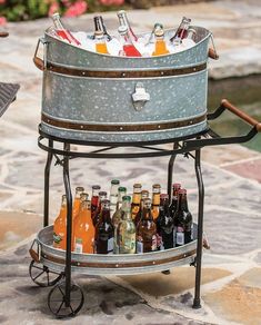 ornament material: aluminum Decoration tub ice bucket furniture champagne holder color: metallic bucket approx Ø 47 H 34 cm ornament material: aluminum Decoration tub ice bucket furniture champagne holder color: metallic bucket approx Ø 47 H 34 cm