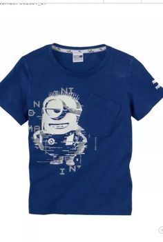 10 Minion Short Sleeve Graphic Shirt New NWOT 8 L Despicable ME Boys Gray M