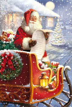 Thomas Kinkade Studios Santa/'s Special Delivery 25.5 x 34 S//N LE Paper