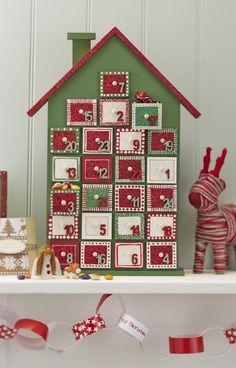 49 Best Christmas Advent Wooden House Calendar Images On Pinterest Advent Calendar House Wooden Calendars For Kids