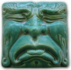 Decorative Ceramic Art Nouveau Carmel /'C/' Tile 4/"x4/"
