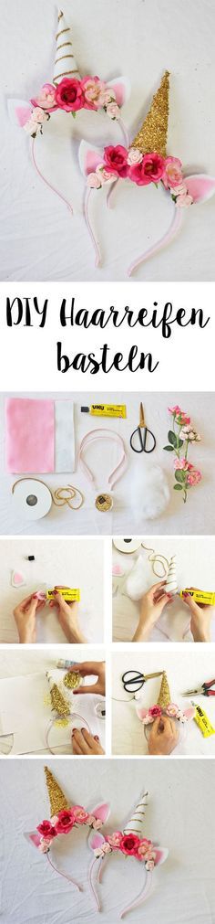 Mädchen Handmade Haarreif Schwan Gold//Rosa TRAUMHAFT SCHÖn!