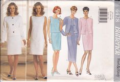Sewing Pattern Butterick 6079 Retro 1990s 90/'s Free Us Ship Misses Dress Dolman Sleeve Midriff Couture Size 8 10 12 New Uncut