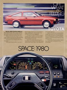 1984 TOYOTA Corolla SR5 Vintage Original Print AD Silver car photo French Canada