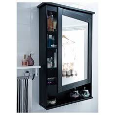 A Clever Bath Mirror With Side Pull Out Shelves That Let Users Ikea Hemnes Mirror Cabinet With 1 Door Black Brown Stain
