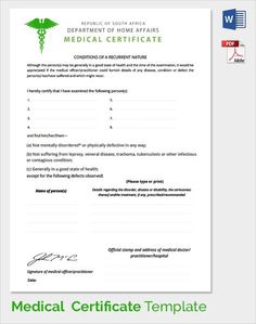 medical certificate fit to work sample