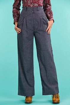 Hell Bunny HUBERTINE Vintage High Waisted Retro MARLENE Hose Rockabilly