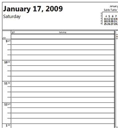 calendar with time slots