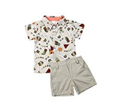 Baby Boy Summer Clothes Button-Down Short Sleeve Shirt Blouse Shorts Pants 2Pcs Gentlemen Outfits Playwear Set