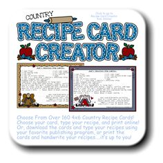 skull recipe cards pdf editable text file that you personalize and