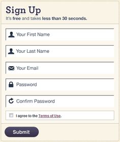 106 best sign up form images on pinterest design elements