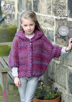 KNITTING PATTERN Ladies Easy Knit Cable//Garter Stitch Jumper//Jacket Chunky 4663