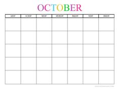 calendar blank month