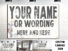 Rustic Family Name Sign | Personalized Name Sign | Custom Name Sign | Last Name Sign Diy, Decoration, Family Name Signs, Last Name Signs, Family Signs, Personalized Signs, Guest Book