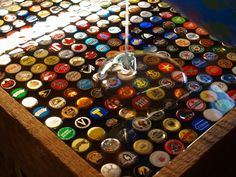 Bottle Cap Bar Top Pinterest And Bottlecap Table Top For Mancave Oregon Beer Bottle Cap