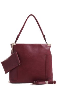 2 In 1 Handbag W Wallet Set By La Terre Fashion Satchel Tote 2 In 1 Bucket Bag W Sunglass Pouch Set By Alissa