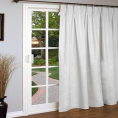 Most List Of Best Sliding Gl Door Curtains With Reviews Weathermate Pinch Pleated Patio Door Curtain Panel In White 96x84 L 70642 580