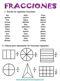 Mejores 38 imágenes de fracciones en Pinterest | Math fractions ... Mejores 38 imágenes de fracciones en Pinterest | Math fractions ...
