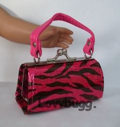 Silver Sparkly Purse Bag Silver Strap for American Girl Doll Accessory Lovvbugg!