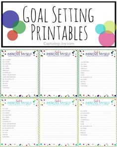 weekly goal sheet
