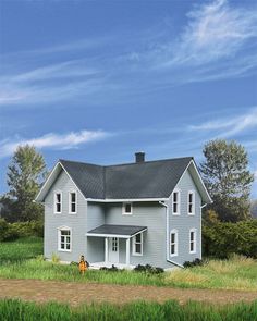 3774 Walthers Cornerstone Brick Cape Cod House HO Scale