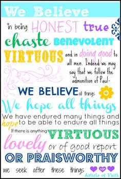The 13 Content Of Religion photograph relating to 13 Articles of Faith Printable identified as The 13 Posts Of Religion