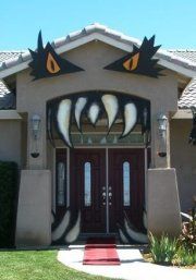 easy monster house halloween entrance to spook up the front of your home for trick or treaters with how to decorate your house for halloween outside