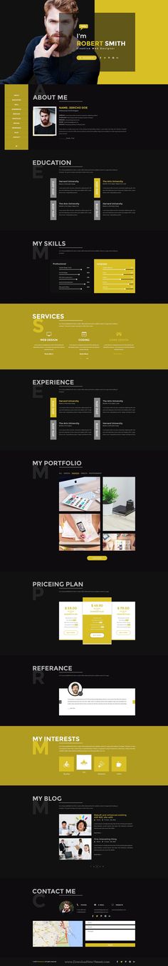 AM- Personal CV \/ Resume \ Portfolio Template Psd templates and - personal resume website template AM- Personal CV \/ Resume \ Portfolio Template Psd templates and - personal resume website template