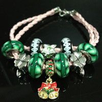 Hippocampe Européen CZ Crystal Charm Silver Spacer Beads Fit Collier Bracelet