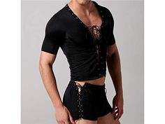 IGIG Mens Summer Breathable Singlet Briefs Bodysuit Panties