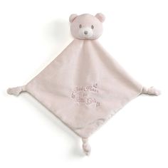 MESSAGES FROM THE HEART BEAR CAT PINK OUR PRINCESS VELOUR SATIN SECURITY BLANKET