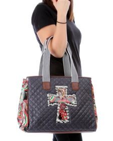 346 Best Handbags Wallets Cross Purses Images On Pinterest View Item Designer Inspired Quilted Navy Tote With Cross