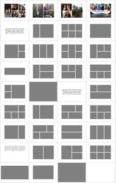 Instant Download 12x12 Square Album Template For Photographers Clean And Classic Basic Photo Page Layout Templates