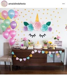 Fiestas infantiles de unicornios, como decorar una fiesta de cumpleaños tematica de uniconio, diseño de pasteles de unicornio, disfraz de unicornio para niña, centros de mesa de unicornio, dulceros de unicornio para fiestas infantiles, ideas para fiesta con tema de unicornio, piñata de unicornio, mesa de postres de unicornio, fiesta infantil de niña, cupcakes personalizados de unicornio, children's parties of unicorns, unicorn dessert table #fiestatematicadeunicornio #fiestademodadeniña Inspiration, Pesta Ulang Tahun