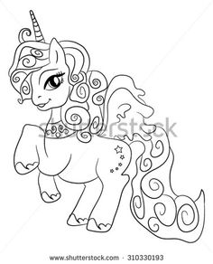 Cute Cartoon Fairytale Unicorn