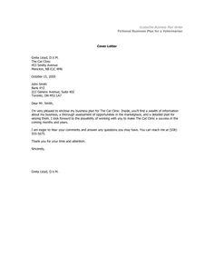 business proposal cover letter sample
