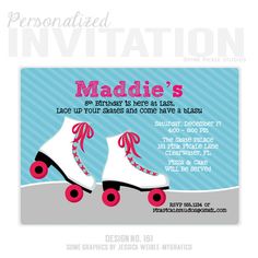 free roller skating party invitation template to print
