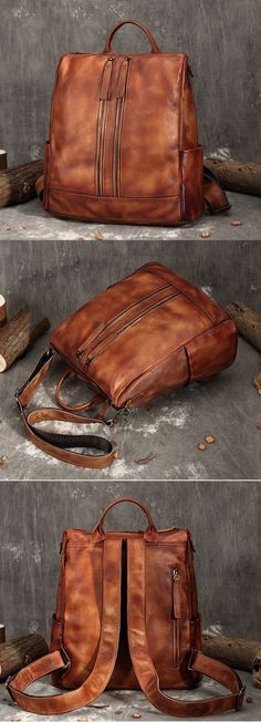 Lighthouse Sunset Ocean View Ladies Leather Backpack Women Leather Backpack Drawstring Waterproof Backpack Bag Leather Unique Shoulder Bags For Women