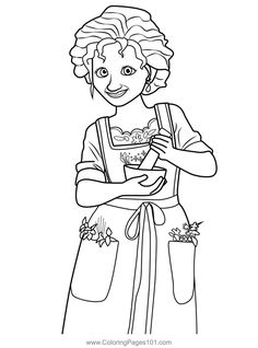Abuela Alma Encanto coloring page Free printable in 2022 Coloring