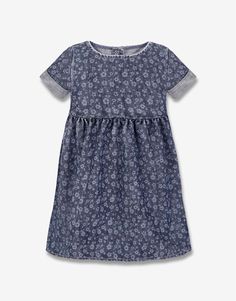 Джинсовое платье с цветочным принтом - Глория Джинс, GDR009363 | Gloria Jeans