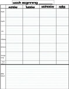 student planner printables