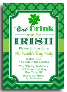 st patrick s day party invitations