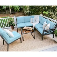 Hampton Bay Riley 3-Piece Metal Outdoor Sectional Set with ... Hampton Bay Riley 3-Piece Metal Outdoor Sectional Set with ... on Riley 3 Piece Sectional Charleston id=27407