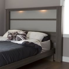 Manhattan Platform King Bed W Led Lit Headboard Manhattan Platform King Bed W Led Lit Headboard