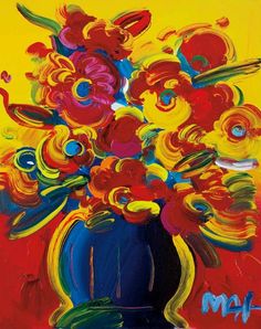 peter max maybe later works i dont ever think of flowers when i peter max works