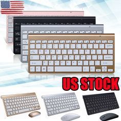 2.4GHz Wireless Portable Keyboard and Mouse PC Set QWERTY V5L3