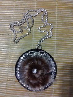 Vintage cadena sin fin XXL collar cadena sin fin statement-cadena de porcelana de vidrio
