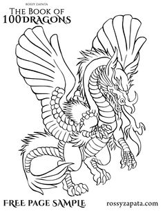100 Dragons For Coloring Get The Book Here Amzn