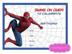 Free Printable Spiderman Party Invitations On Www Thepartywebsite Spiderman Birthday Invitations Printable